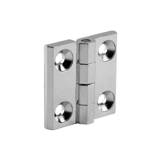 Dobradiça Zamak Cromada 40 X 40 P/ Máquinas Industriais