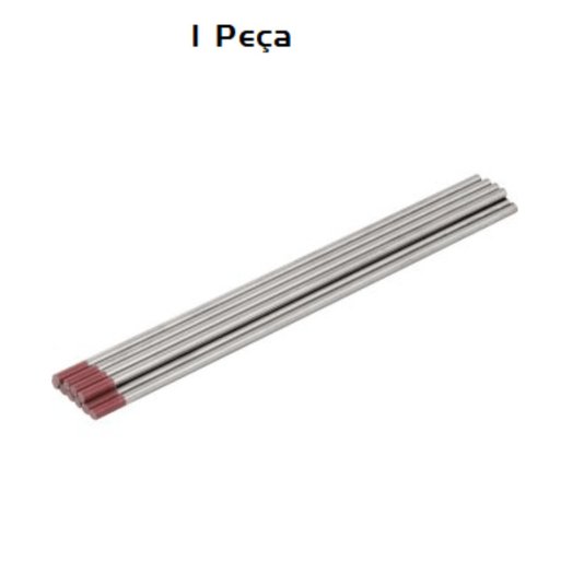 Eletrodo de Tungstênio 1,6 Vermelho Solda Tig Inox Vonder