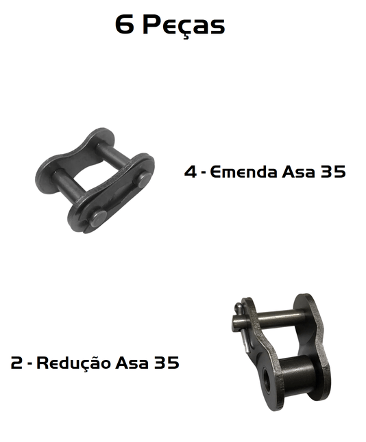 Emenda e Redução Corrente Asa 35 Simples 6 Und