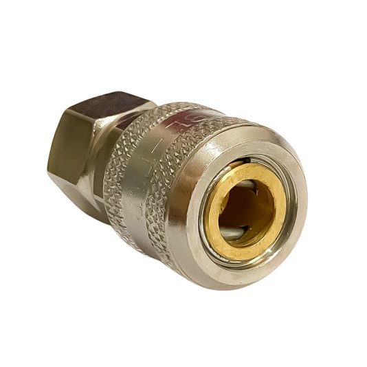 Engate Rápido para Ar 1/4 com Rosca Fêmea 3/8 Bsp