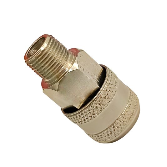 Engate Rápido para Ar 1/4 com Rosca Macho 3/8 Bsp