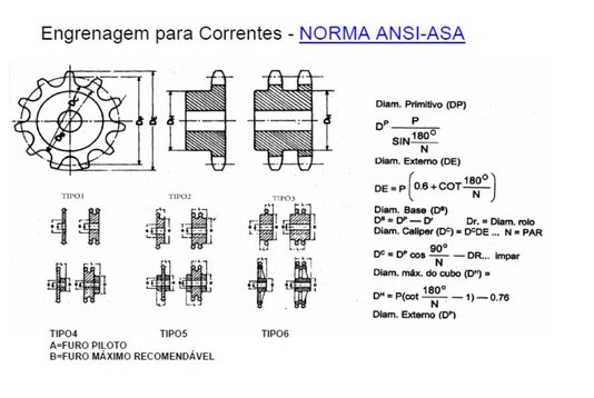 Engrenagem Simples Asa 40 Passo 1/2 10 Dentes Roda Dentada