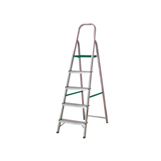 Escada de Alumínio Doméstica com 5 Degraus Suporta 120 Kg
