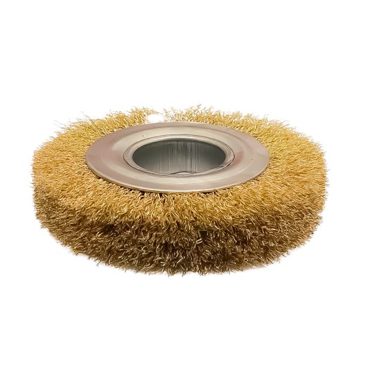 Escova de Aço Circular Ondulada 6 X 1/2 X 7/8 Latao M&s