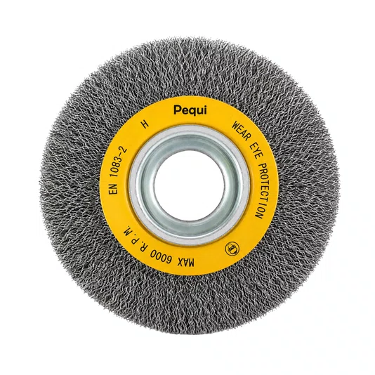 Escova de Aço Circular Ondulada 6 X 2 X 2 Pol Latão