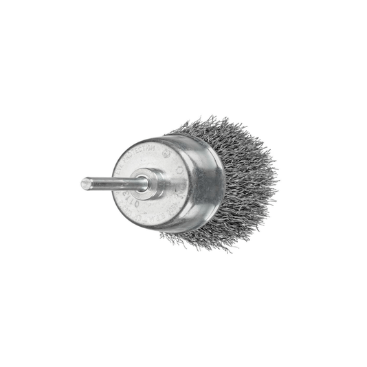 Escova de Aço Copo 50mm 2 Polegadas Ondulada com Haste