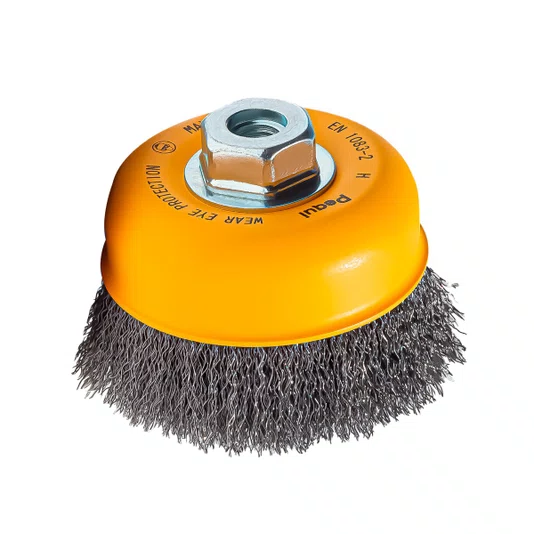 Escova de Aço Copo Ondulada 60mm 2.3/8 Pol Rosca M14 Pequi