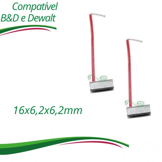 Escova de Carvão Furadeira Black Decker 3/8 - 7933/7935/7950