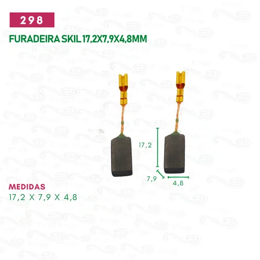 Escova de Carvão para Furadeira Skil - (17,2 X 7,9 X 4,8)