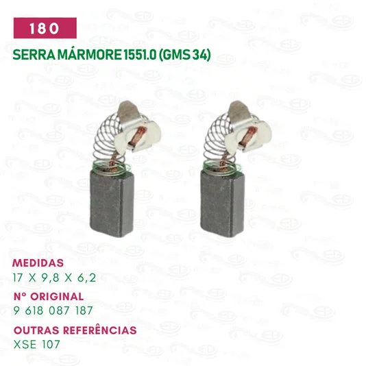 Escova de Carvão Serra Marmore 1551.0 Skil (gms 34)