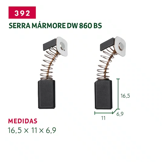 Escova de Carvão Serra Marmore Dewalt 860 - B5