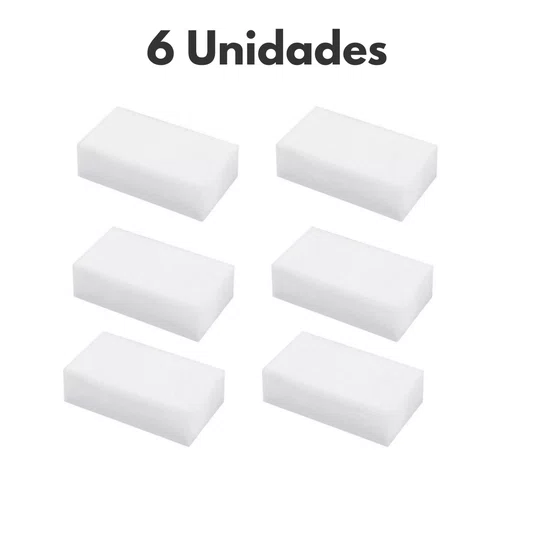 Esponja Magica Tekbond Limpeza Pesada Kit Pacote 6 Unidades