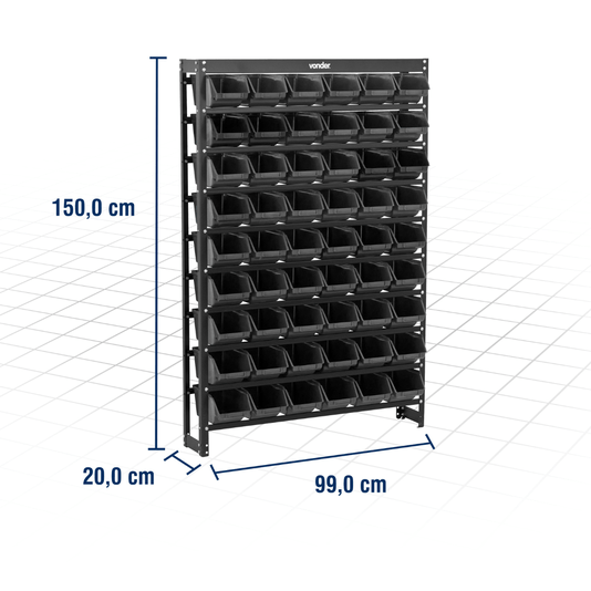 Estante Metalica para Gaveteiros 54/5 150 X 99 X 20cm Vonder