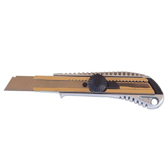 Estilete Largo 18mm Profissional Aluminio Corte Preciso Ajax