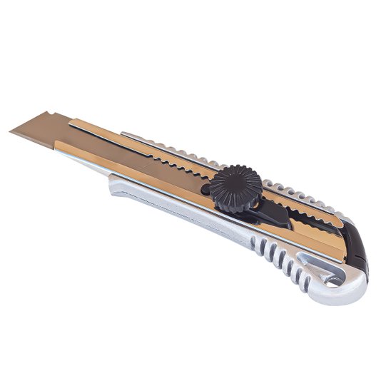Estilete Largo 18mm Profissional Aluminio Corte Preciso Ajax
