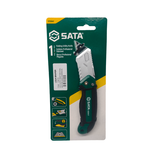 Estilete Profissional Reforçado Dobrável 18mm St93647 Sata