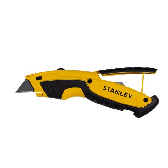 Estilete Retratil com Lâmina Trapezoidal Troca Rápida Stanley