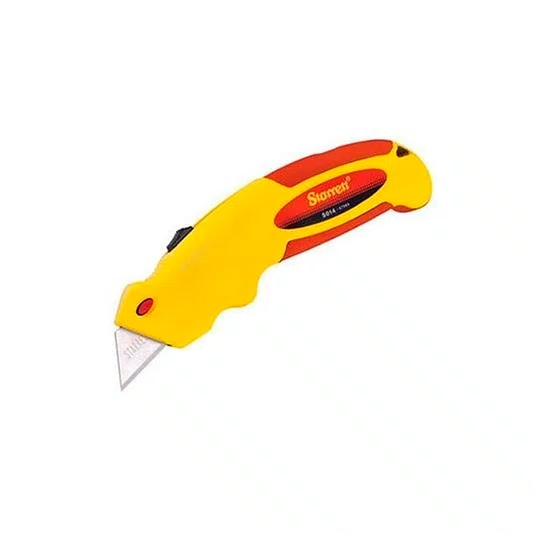Estilete Retrátil de Alumínio Lâmina Trapezoidal S014 10 Und