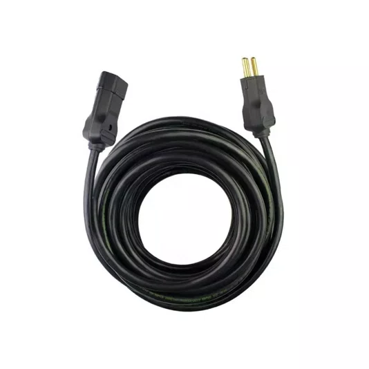 Extensão Elétrica 15 Metros 1 Saída Cabo Pp Preto