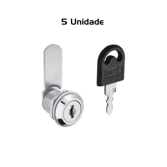 Fechadura para Moveis Aço 19X20mm Segredo Único Hardt 5 Und
