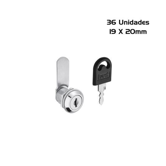 Fechadura Para Moveis de Aço 19 X 20mm Hardt 36 Unidade