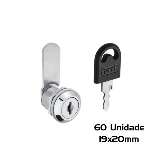 Fechadura para Moveis de Aço 19 X 20mm Hardt 60 Und