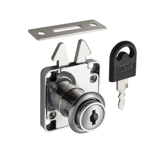 Fechadura Para Porta de Correr 19 X 22mm Cromado 3 Peças