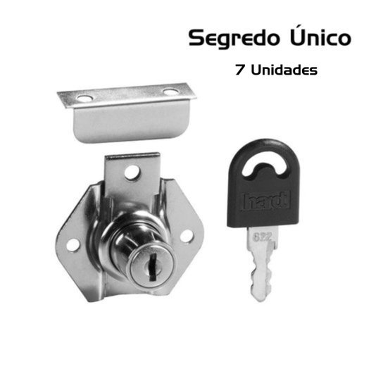 Fechadura Segredo Unico para Gaveta Batente 17 X 22mm 7 Und