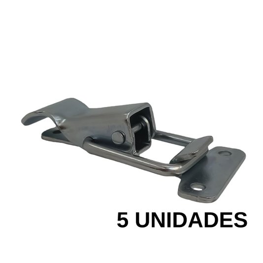 Fecho Trava Pressão Grampo Rapido Trava Fb8/e9 Inox 5 Und
