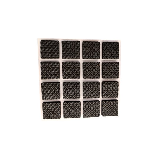 Feltro Adesivo Quadrado Eva 20mm Preto Cartela com 32 Peças