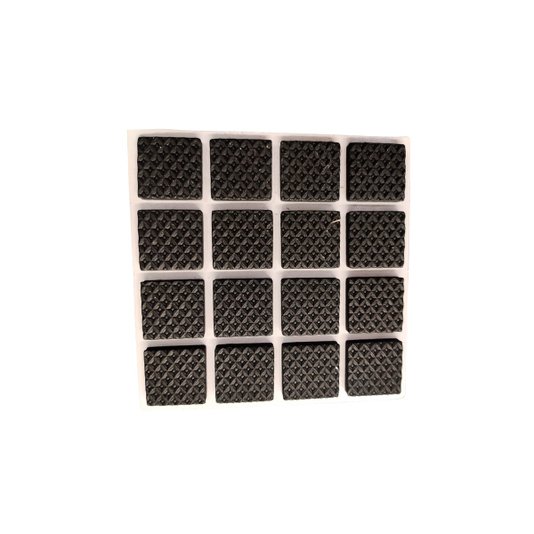 Feltro Adesivo Quadrado Eva 20mm Preto Cartela com 64 Peças