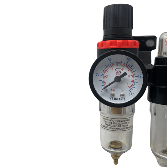 Filtro Regulador e Lubrificador Lubrifil de 1/2 V8 Brasil