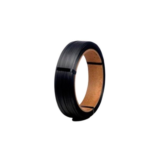 Fita Cinta de Arquear Plastica Preta 16mm 10 Kg 830 Mts