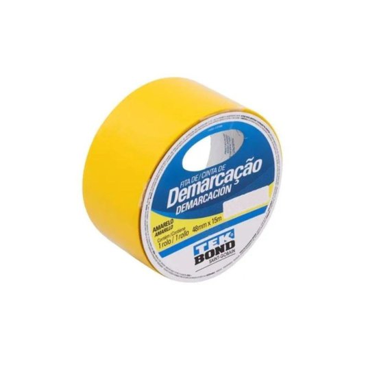 Fita de Demarcação Solo Piso Amarela 48mm 15 Metros Tekbond