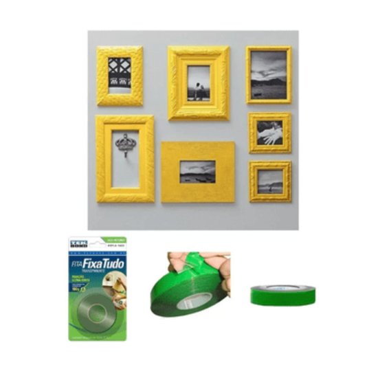 Fita Fixa Tudo Dupla Face para Uso Interno 12mm X 2m - Tekbond