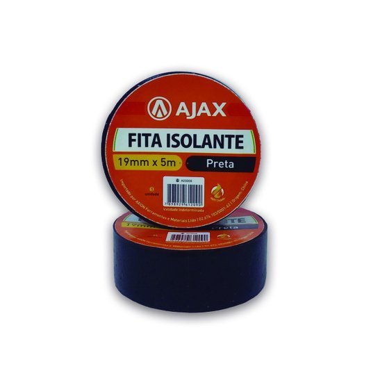 Fita Isolante Preta Antichamas 19mm X 10 Metros com 10 Rolos Ajax