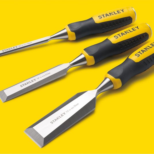 Formão 22mm Metálico Chanfrado com Cabo Plástico Stanley
