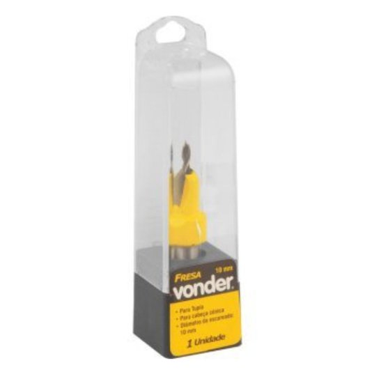 Fresa Cônica 10mm Dentes de Videa / Metal Duro Vonder