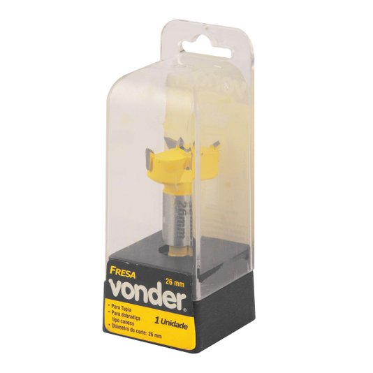 Fresa para Dobradiça Tipo Caneco 26mm Escareado - Vonder