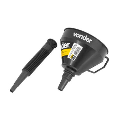 Funil Flexivel Plastico Preto Acrel