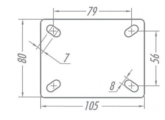 Garfo Suporte Fixo Inox para Rodízio 4 Pol. Flpi412 Colson