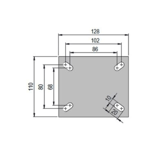Garfo Suporte Fixo para Rodízio 5 Pol.400kg Fs52 Ajax