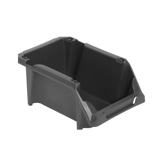 Gaveta Plástica Preto Porta Componentes Nº 3 Empilhável