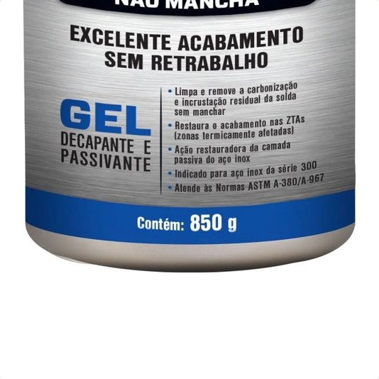 Gel Decapante Limpa Solda Inox 850g Quimatic