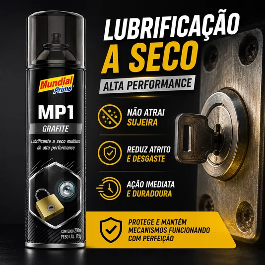 Grafite em Pó Spray Mp1 200ml Lubrificante a Seco