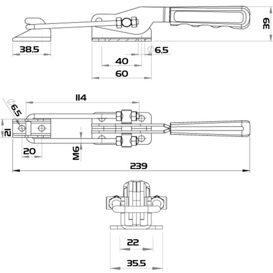 Grampo Tensor de Aperto Rápido Ga 121 Dobrado Zincado 10 Und