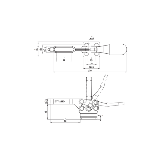 Grampo Tensor Horizontal Ghv225 Dobrado Zincado