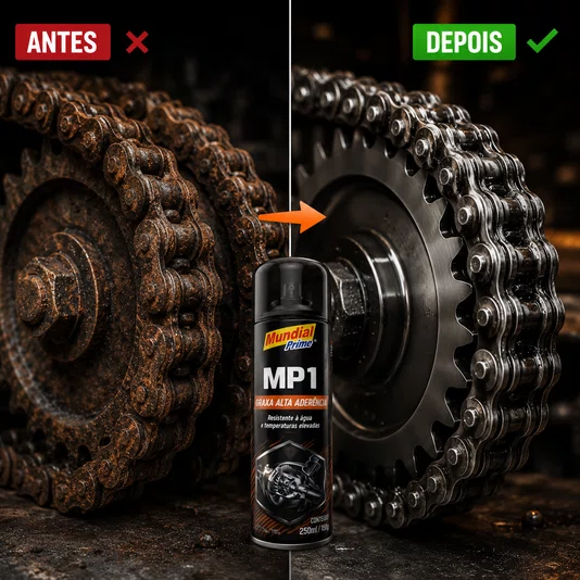 Graxa Alta Aderência Mp1 250ml Proteção Correntes Rolamentos