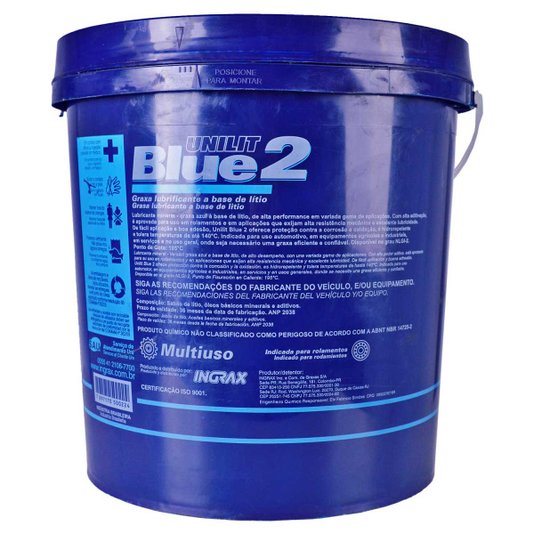 Graxa Azul para Rolamentos Unilit Blue-2 Ingrax 10kg