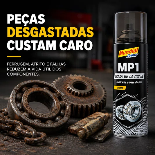 Graxa Branca de Cavidade Spray 300ml Proteção Anticorrosiva